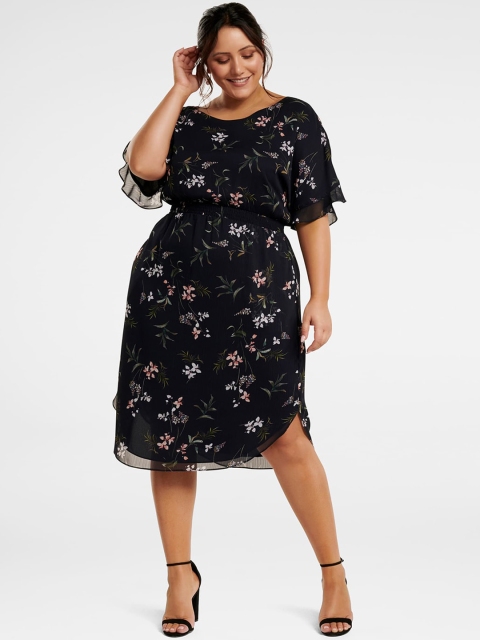 

Forever New Women Black Printed Fit and Flare Dress