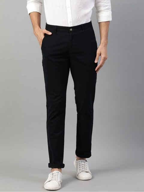 

HARSAM Men Black Regular Fit Solid Chinos