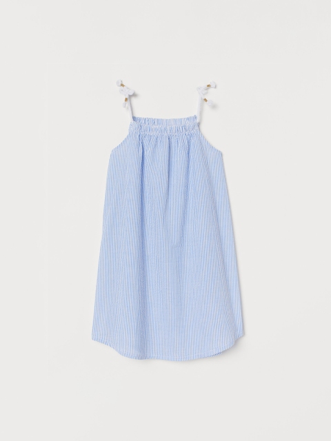 

H&M Girls Blue & White Cotton dress