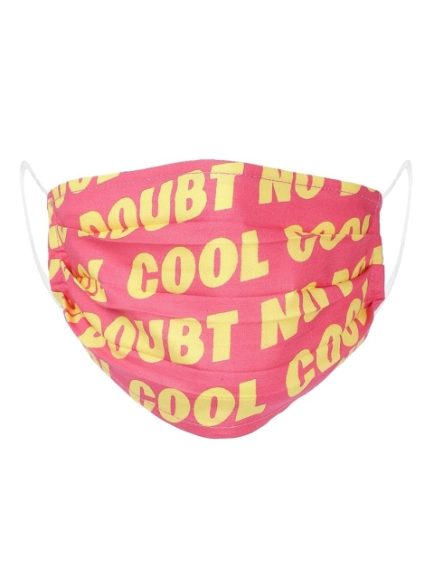 

LIVE IT SAFE Pink & Yellow Printed 4-Ply Reusable Nano-Technology Anti-Pollution Cloth Mask