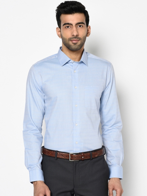 

Blackberrys Men Blue Slim Fit Self Design Formal Shirt