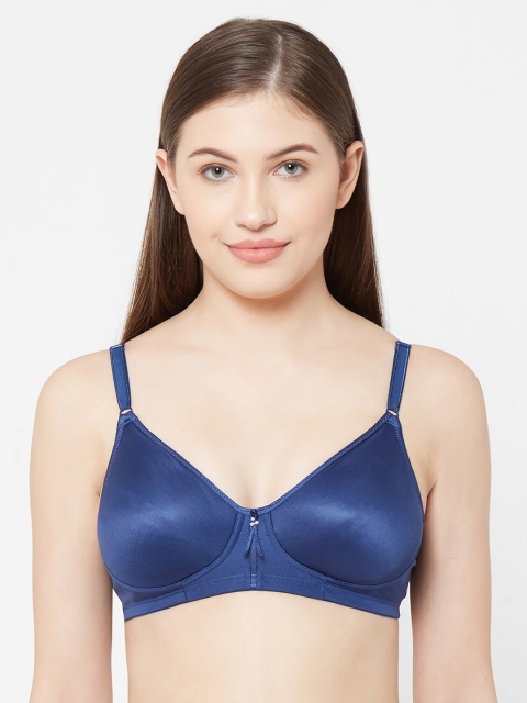 

Juliet Navy Blue Solid Non-Wired Non Padded T-shirt Bra 010001900001696