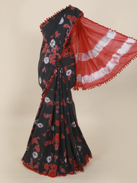 

Pothys Black & Red Pure Cotton Woven Design Saree