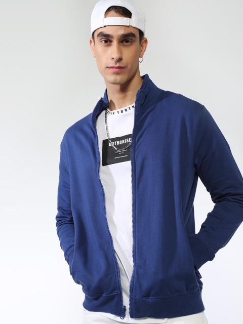 

Blue Saint Men Blue Solid Sweatshirt