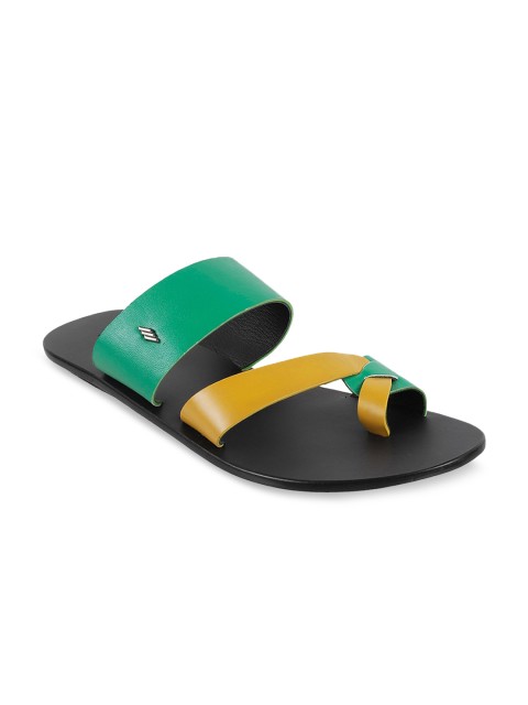 

Metro Men Yellow & Green Comfort Sandals
