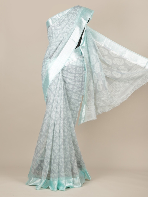 

Pothys Green Woven Design Jute Silk Saree