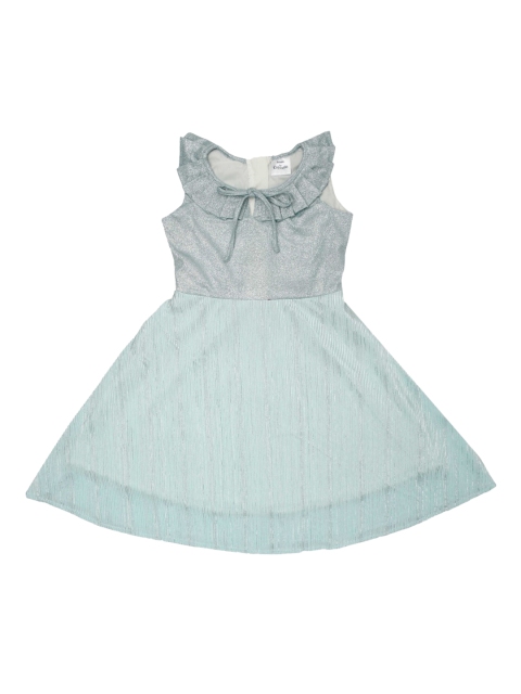 

Doodle Girls Blue Solid Fit and Flare Dress