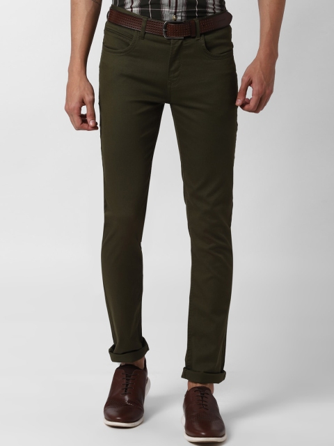 

Peter England Casuals Men Olive Slim Fit Regular Trousers