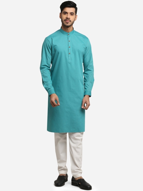 

Modi Kurta Men Blue Thread Work Kurta