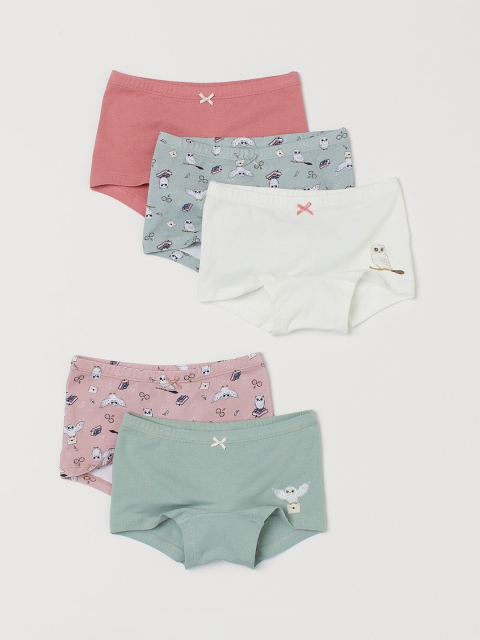 

H&M Girls Multicolored 5-pack cotton boxer briefs, Multi