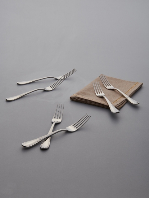 

Pure Home and Living Set of 6 Silver Dessert Fork
