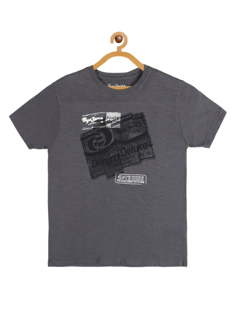 

Pepe Jeans Boys Grey Printed Round Neck T-shirt