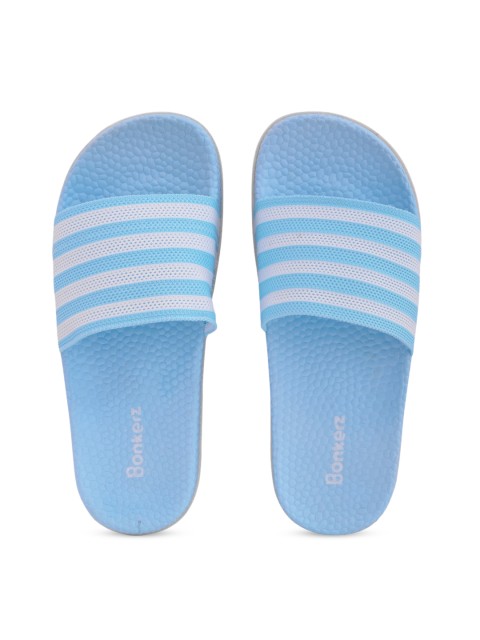 

Bonkerz Women Blue & White Striped Sliders