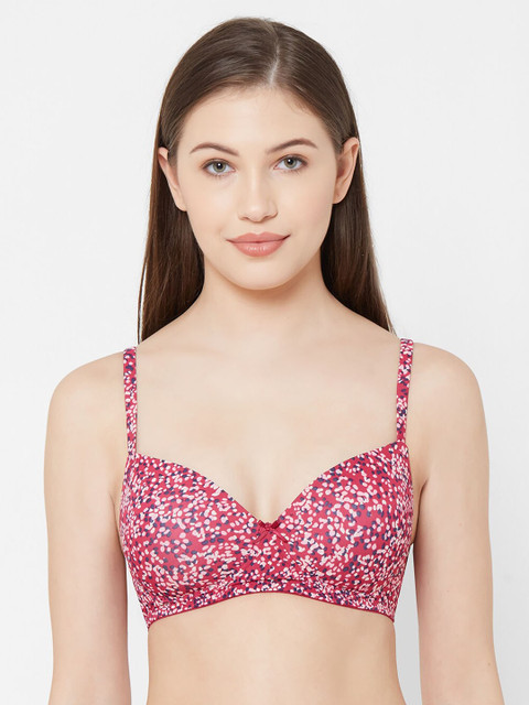 

Juliet Red Printed Non-Wired Lightly Padded T-shirt Bra 010002700008131