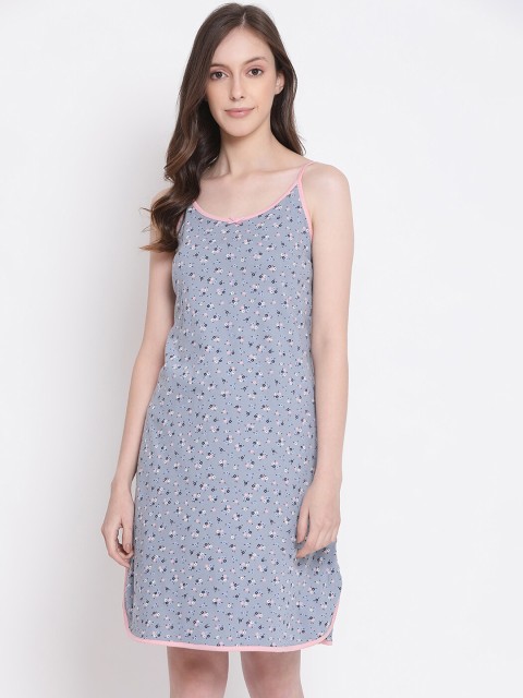

Kanvin Blue & Pink Printed Nightdress