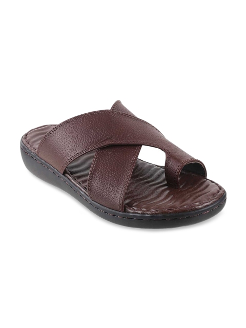 

Metro Men Brown Comfort Leather Sandals