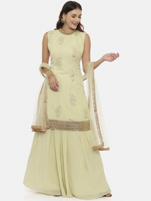 Neerus Green Ready to Wear Lehenga & Blouse with Dupatta
