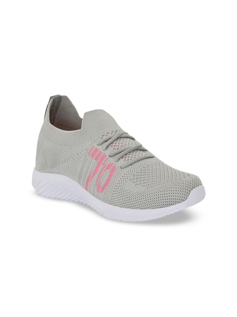 

HIROLAS Women Grey Mesh Walking Shoes