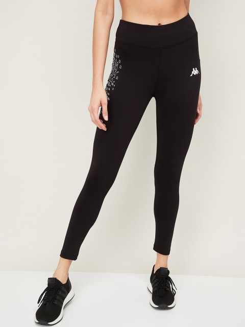 

Kappa Women Black Solid Ankle-Length Tights