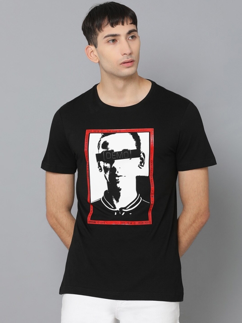 

Antony Morato Men Black Printed Round Neck T-shirt
