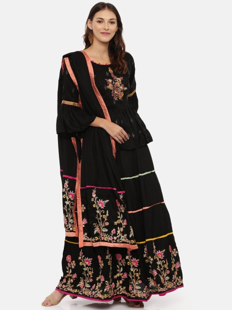 

Neerus Black Ready to Wear Lehenga & Blouse with Dupatta
