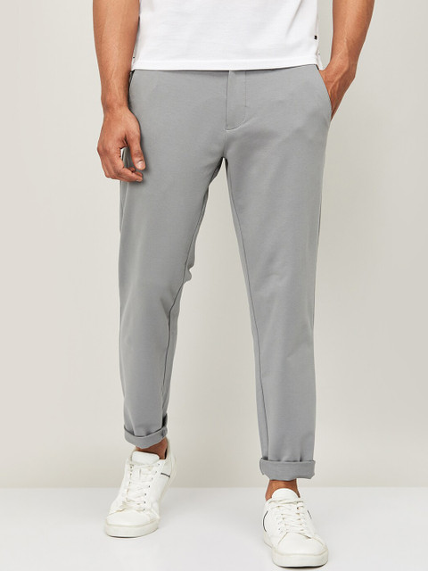 

CODE by Lifestyle Men Grey Slim Fit Solid Chinos