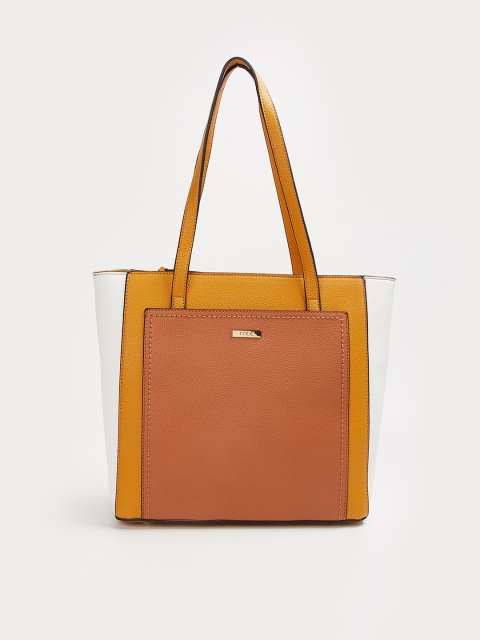 

CODE by Lifestyle Mustard Colourblocked Shoulder Bag