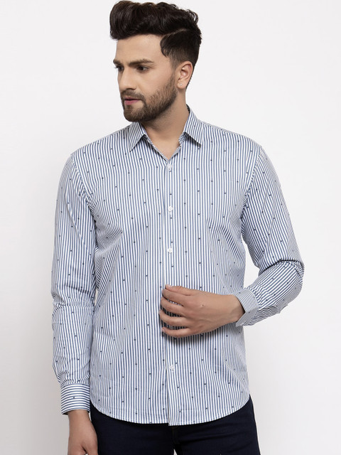 

JAINISH Men Grey Slim Fit Checked Casual Shirt