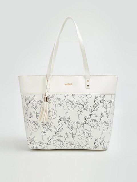 

Ginger by Lifestyle White Printed Shoulder Bag