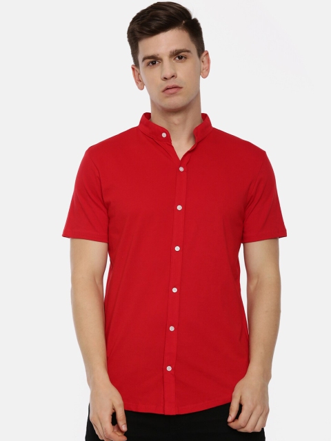 

KAY DEE Men Red Slim Fit Solid Casual Shirt
