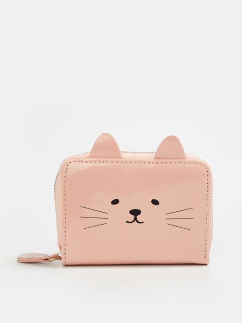 

Ginger by Lifestyle Women Pink Solid Zip Around Wallet