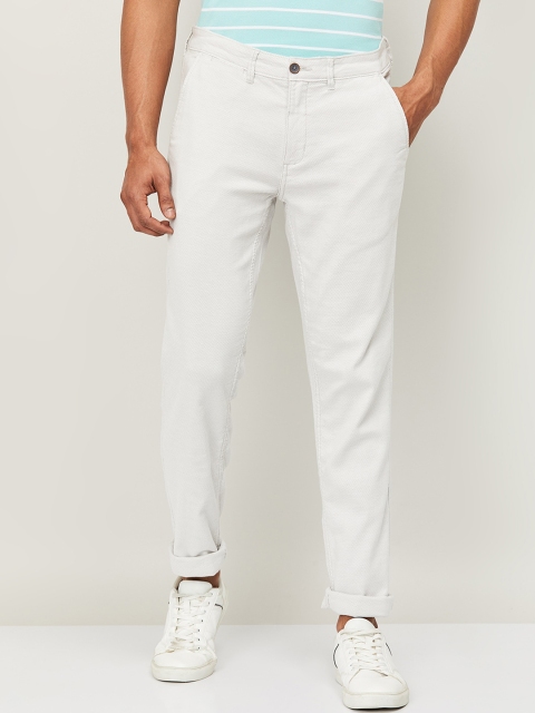 CODE by Lifestyle Men Grey Slim Fit Solid Regular Trousers