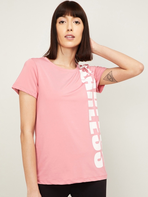 

Kappa Women Pink Printed Round Neck T-shirt