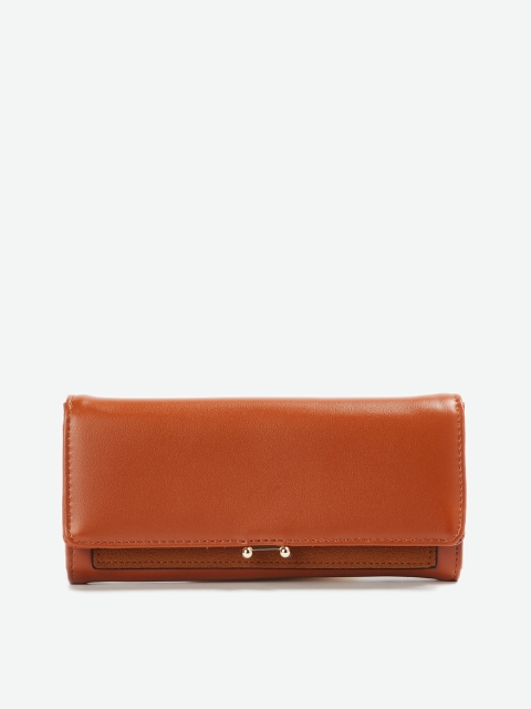 

Ginger by Lifestyle Women Tan Solid Two Fold Wallet