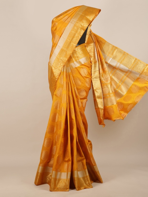 

Pothys Mustard Yellow Woven Design Jute Silk Saree