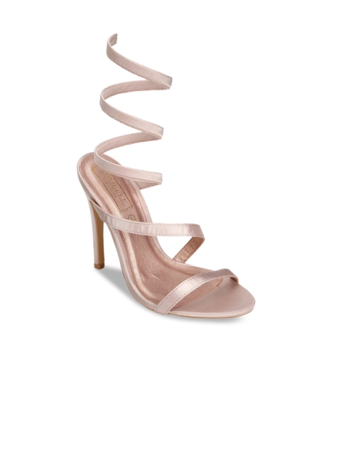 

Truffle Collection Women Champagne & Beige Solid Stilettos