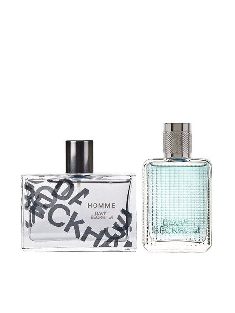 

David Beckham Men Set of 2 Perfumes- Homme 30ml + Essence 30ml Eau de Toilette, Transparent
