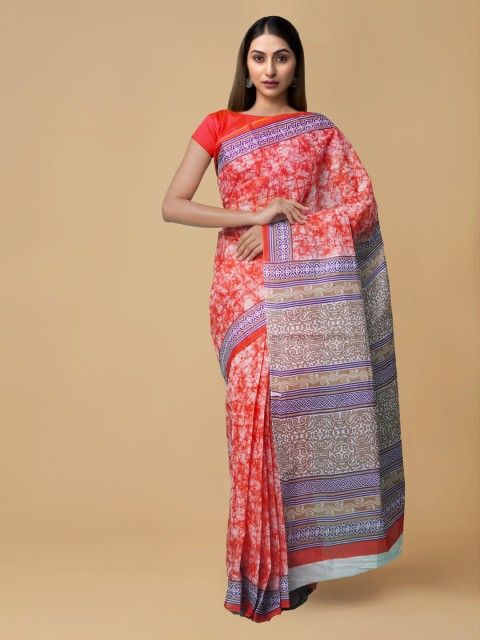 

Unnati Silks Women Red Pure Krisha Cotton Sustainable Saree