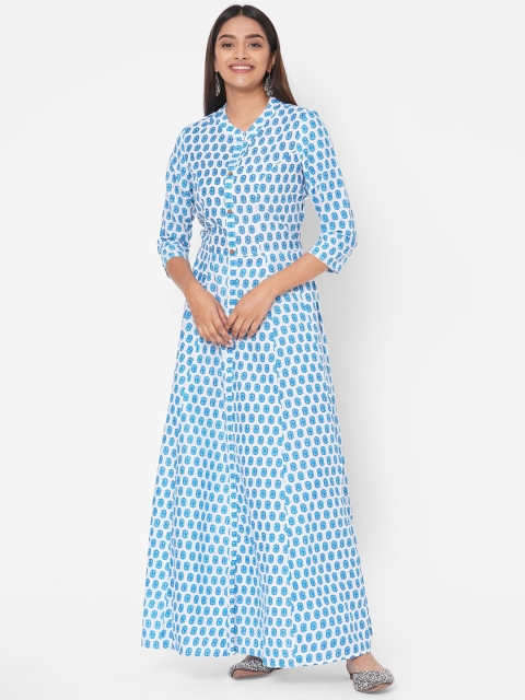 

Vedic Women Blue All Over Print Kurta Anarkali