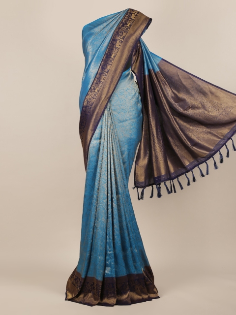 

Pothys Blue Woven Design Jute Silk Saree