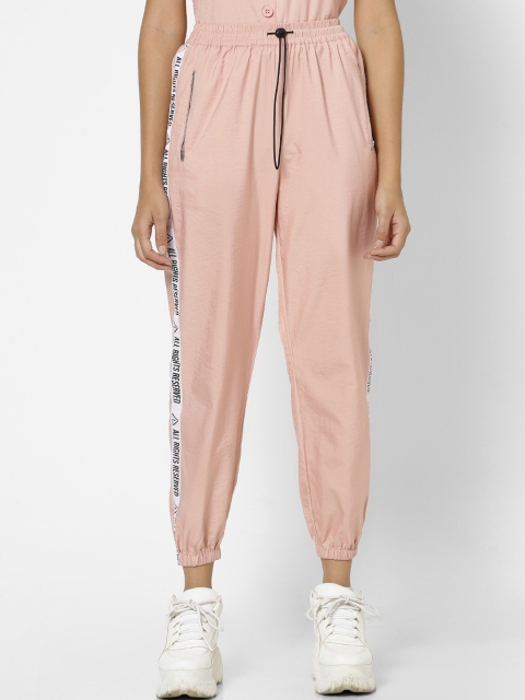 

ONLY Women Pink Solid Relaxed-Fit Joggers