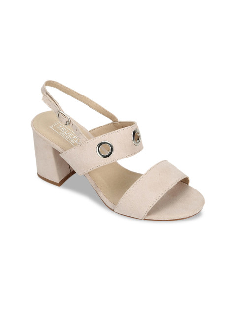 

Truffle Collection Women Nude-Coloured Solid Block Heels