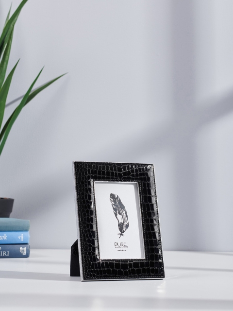 

Pure Home and Living Black & Silver Toned Croco Textured Table Photo Frame