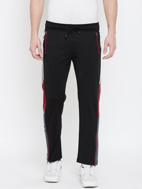 

armure Men Black & White Solid Straight-fit Track-Pants