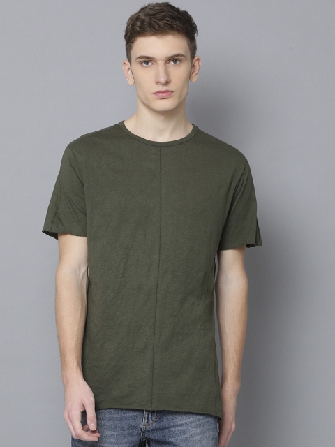 

Antony Morato Men Green Solid Round Neck T-shirt