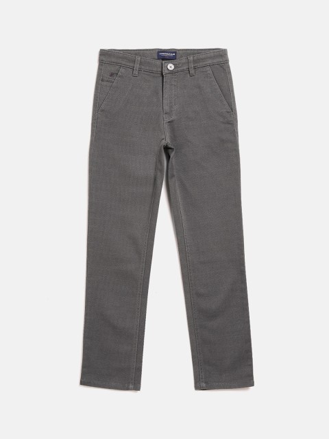 

Crimsoune Club Boys Grey Slim Fit Solid Regular Trousers