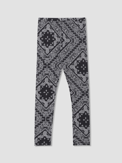 

The Childrens Place Girls Black & White Printed Ankle-Length Leggings