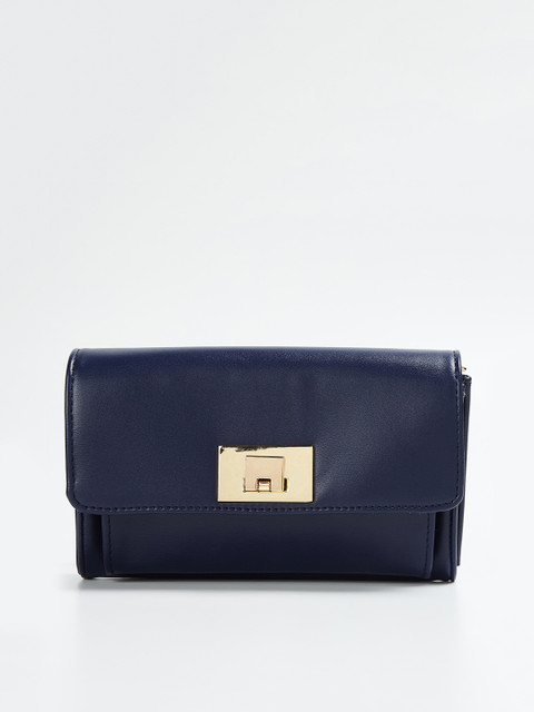 

Ginger by Lifestyle Women Navy Blue Solid Envelope