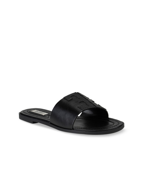 

ROSSO BRUNELLO Women Black Solid Open Toe Flats