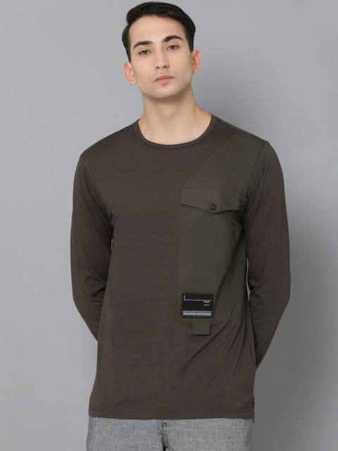 

Antony Morato Men Green Solid Round Neck T-shirt